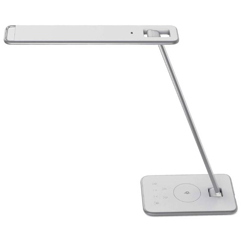 Bordlampe Unilux Jazz LED med USB-port og tr&aring;dl&oslash;s oplader