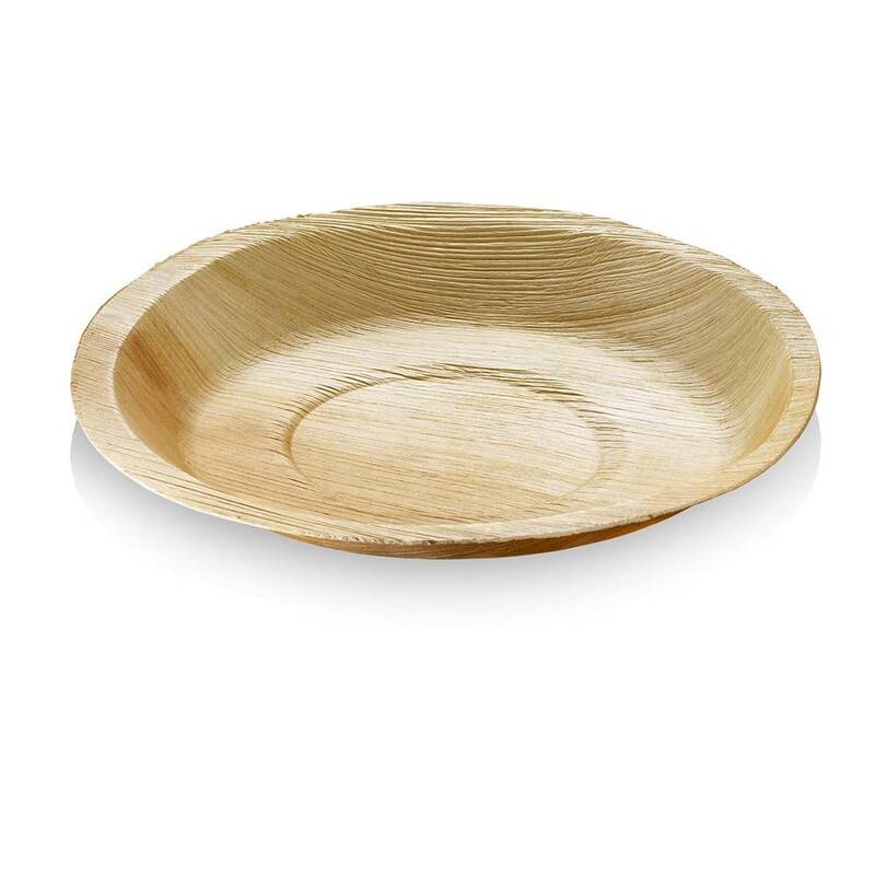 Tallerken palmeblad 22cm 25stk/pak Tallerkner Rund tr&aelig; pakke a 25 stk