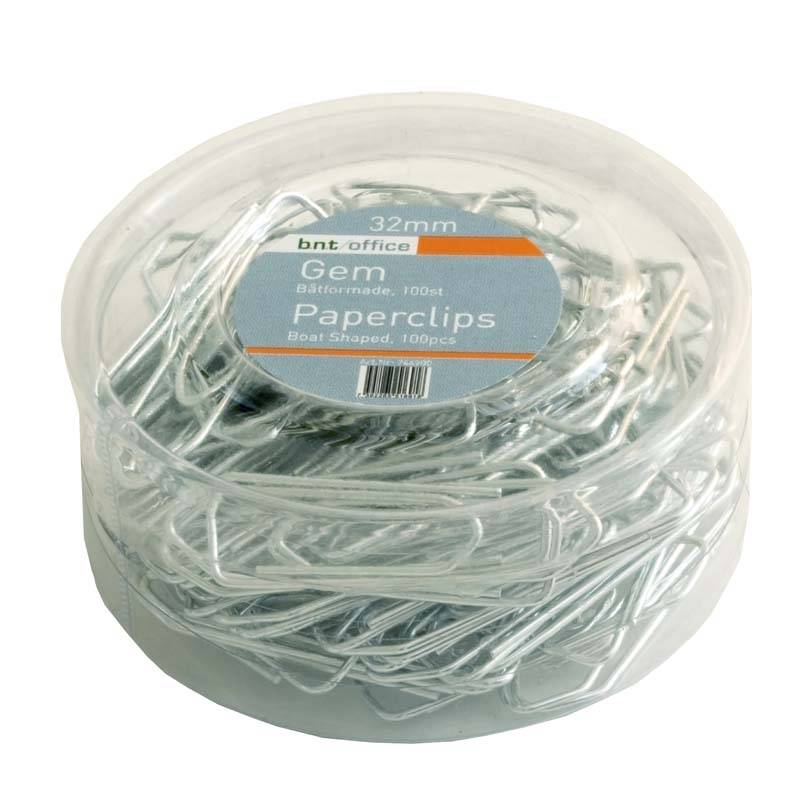 Clips bnt blanke 32mm 100stk/pak BNTx32 metal pakke a 100 stk