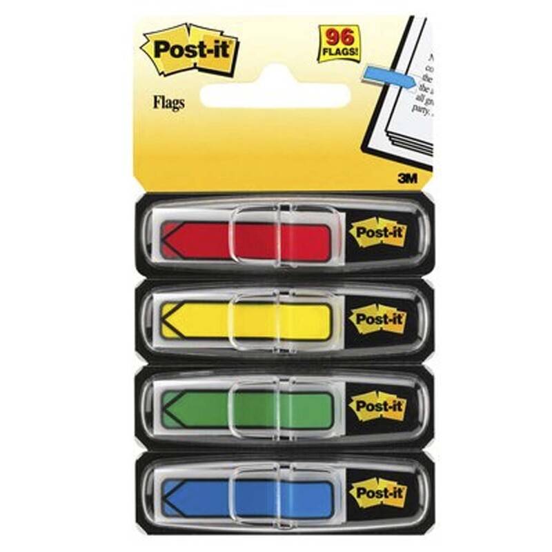 Post-it index pile 12,5x43mm 4 neonfarver 4x24stk/pak