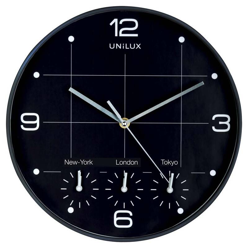 V&aelig;gur Unilux On-Time sort &oslash;30,5cm 4 tidszoner