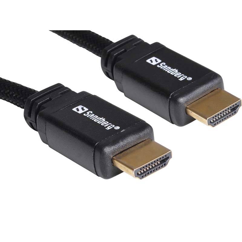 Kabel Sandberg HDMI 2.0 19M-19M sort 5m