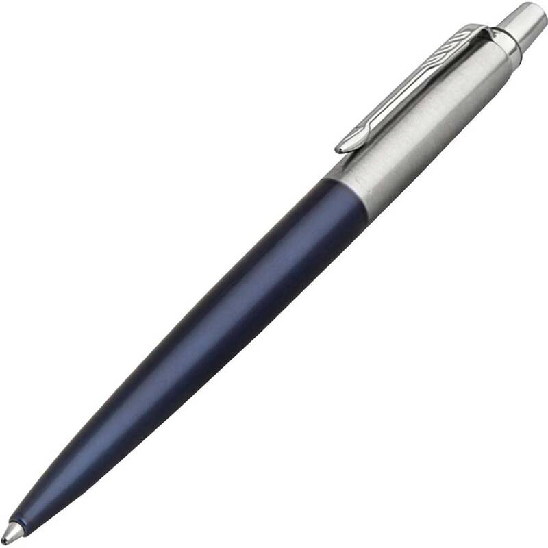 Kuglepen Parker Jotter bl&aring; metal i gave&aelig;ske