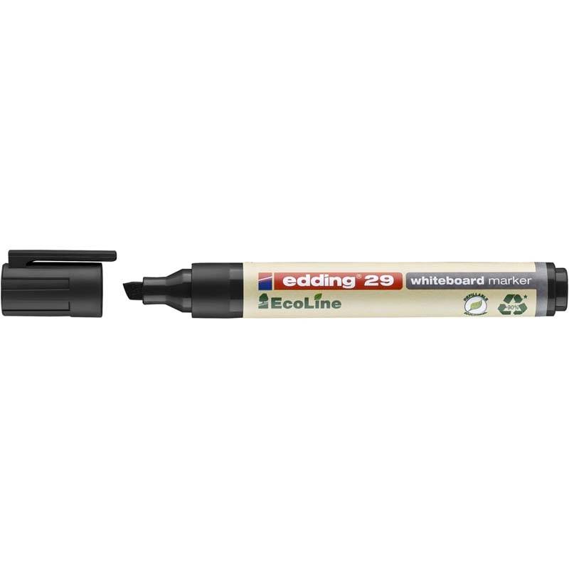 Whiteboardmarker edding 29 EcoLine sort 1-5mm skr&aring; spids