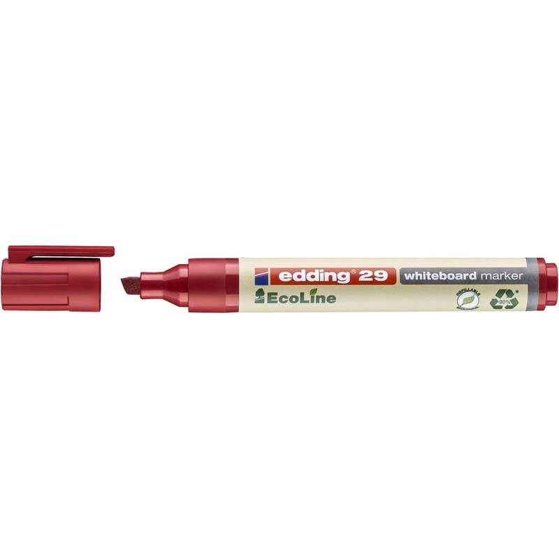 Whiteboardmarker edding 29 EcoLine r&oslash;d 1-5mm skr&aring; spids