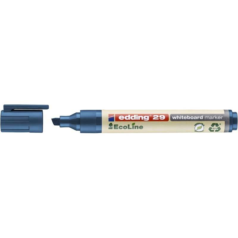Whiteboardmarker edding 29 EcoLine bl&aring; 1-5mm skr&aring; spids