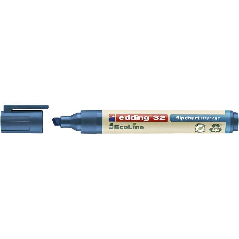 Marker Edding 32 Flipchart ECOLINE bl&aring; 1-5mm skr&aring; spids
