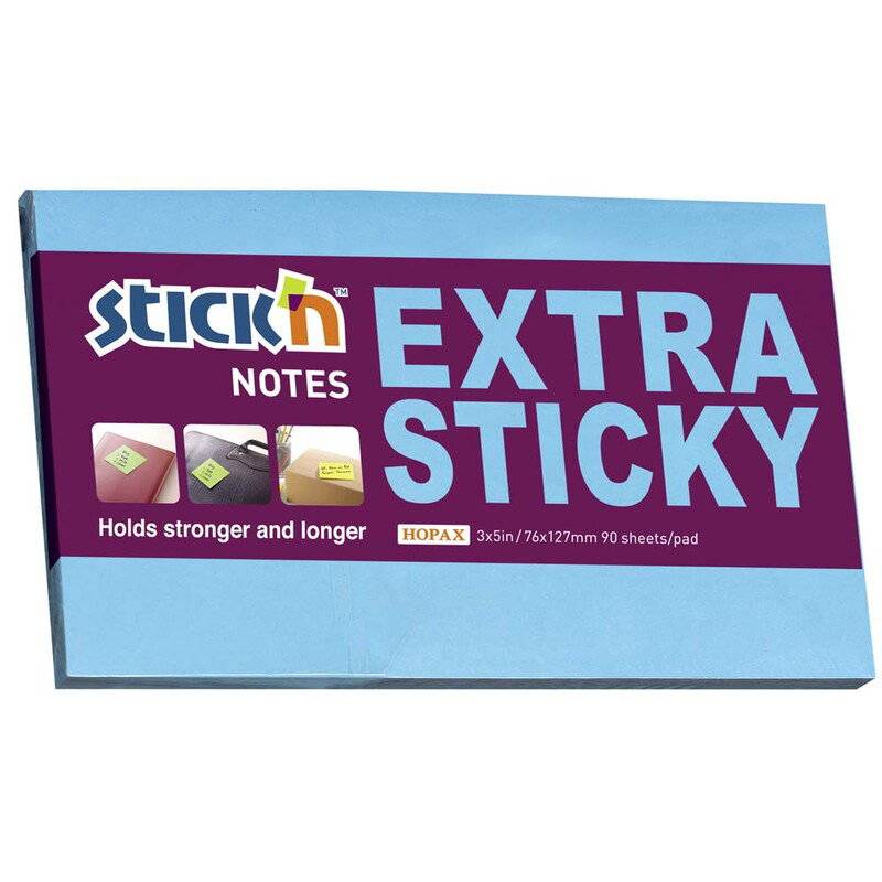Notes Stick'N Extra Sticky bl&aring; 76x127mm 90blade