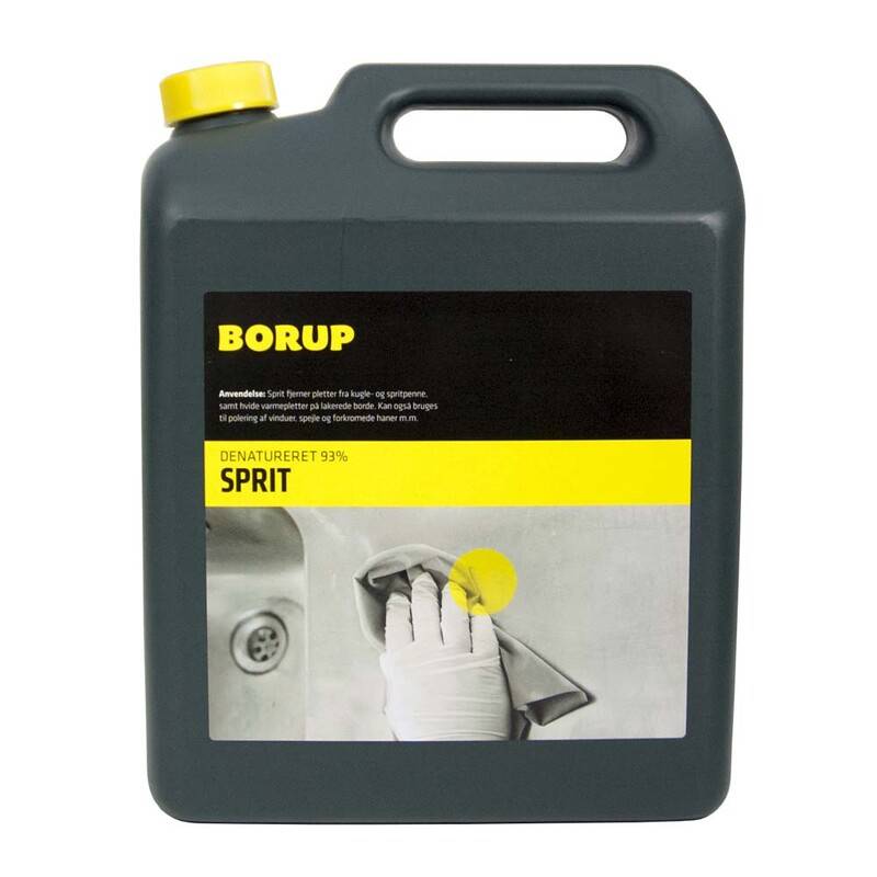 Sprit 93\% denatureret 5l Solvents Borup Alcohol 93\% sdenatured 5.000 l