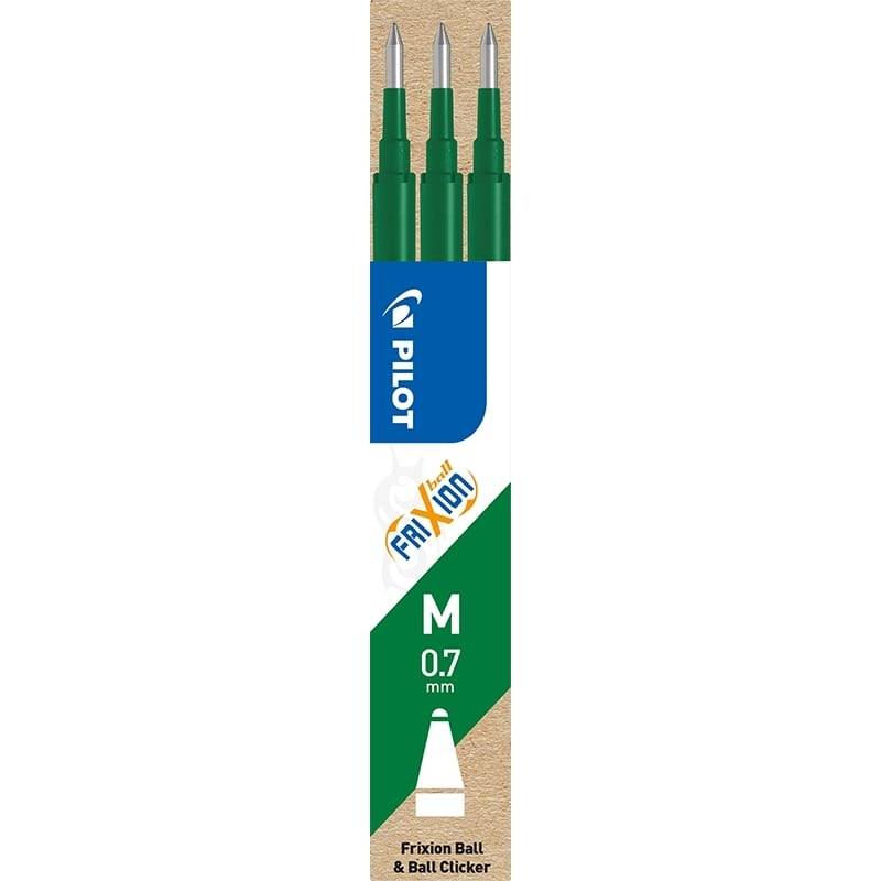 Refill Pilot FriXion gr&oslash;n 0,7 medium 3-pack