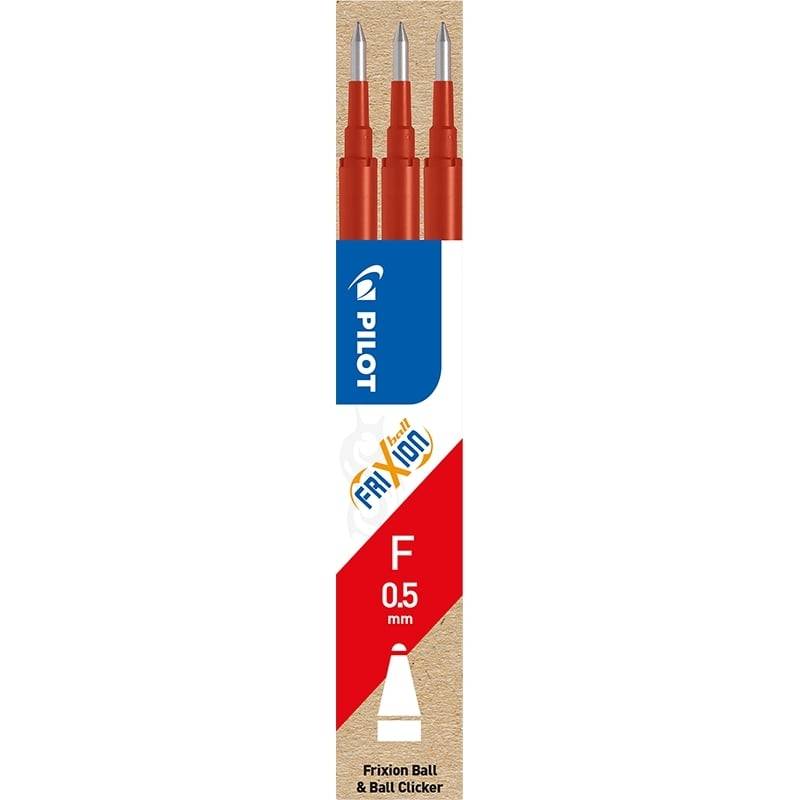 Refill Pilot FriXion r&oslash;d 0,5 fine 3-pack