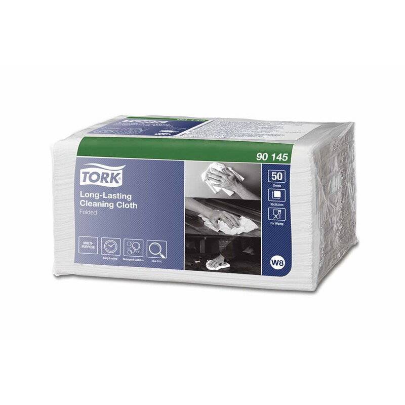Aft&oslash;rringsklud Tork Alt-i-en W8 1-lags 90145 hvid 400stk/kar