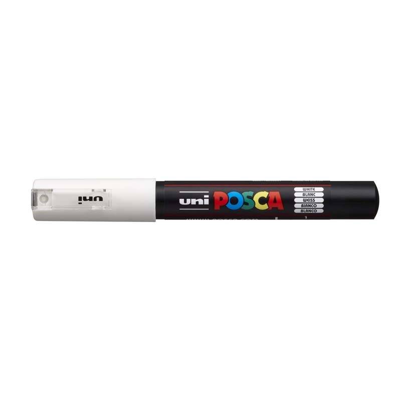 Paint marker Uni Posca PC-1M hvid 0,7mm