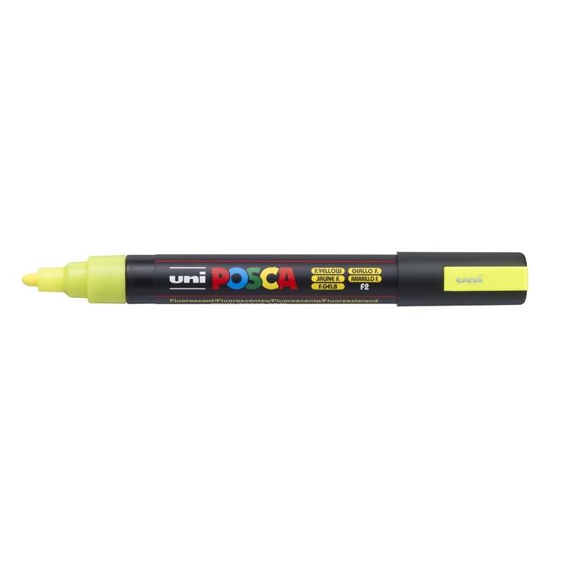 Paint marker Uni Posca PC-5M fluo gul 1,8-2,5mm