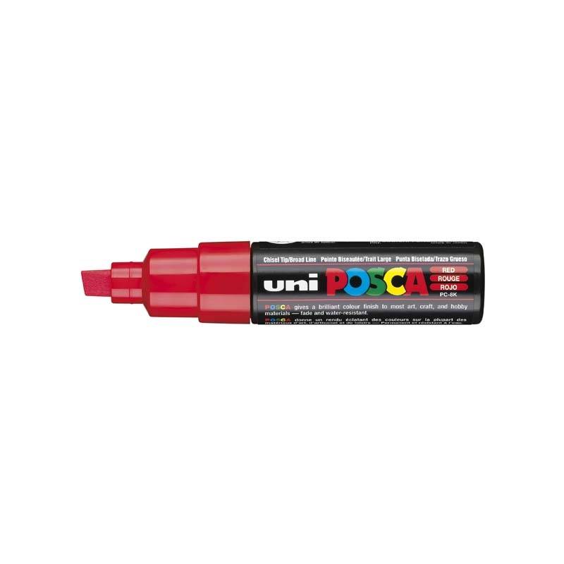 Paint marker Uni Posca PC-8K r&oslash;d 8mm Paintmarker Rund spids permanent
