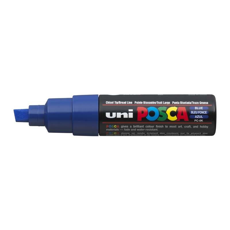 Paint marker Uni Posca PC-8K bl&aring; 8mm Paintmarker Rund spids permanent