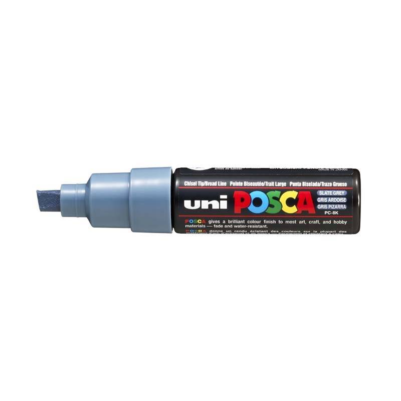 Paint marker Uni Posca PC-8K slate gr&aring; 8mm