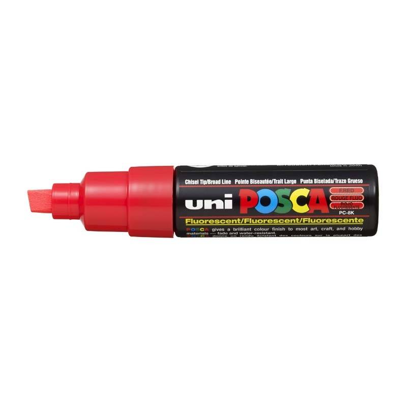 Paint marker Uni Posca PC-8K fluo r&oslash;d 8mm