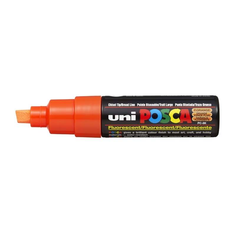Paint marker Uni Posca PC-8K fluo orange 8mm