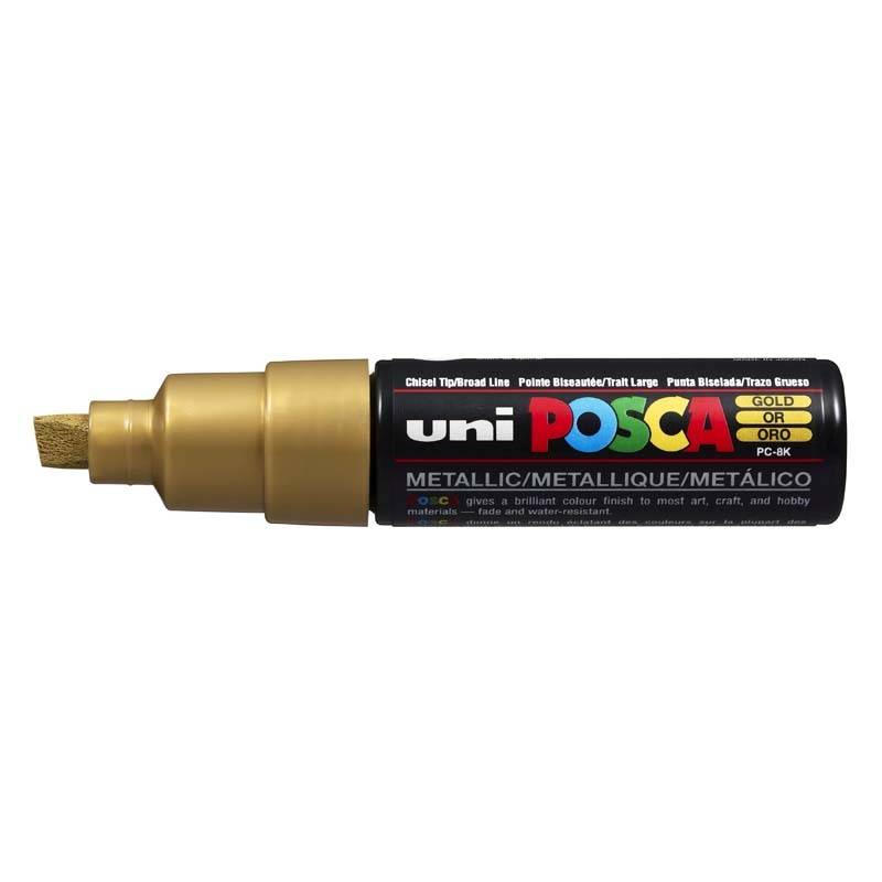 Paint marker Uni Posca PC-8K guld 8mm Paintmarker Rund spids permanent