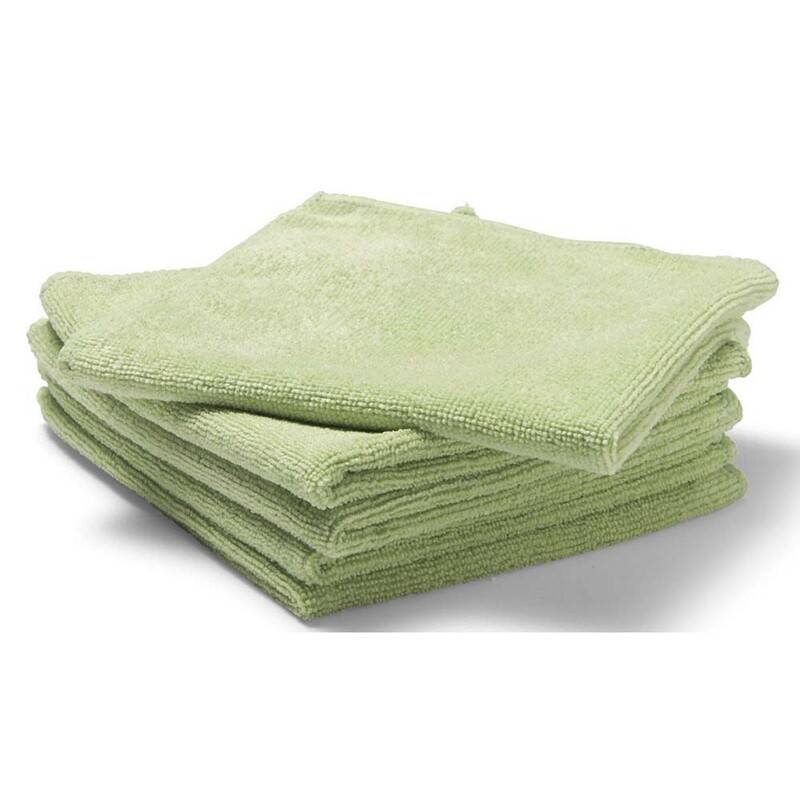 Microfiberklud gr&oslash;n 40x40cm 10stk/pak Mikrofiberklude Cleanline