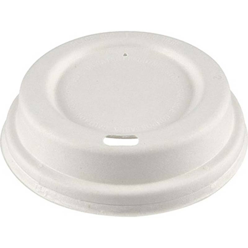 L&aring;g t/kaffeb&aelig;ger 8oz bagasse hvid 1000stk/kar
