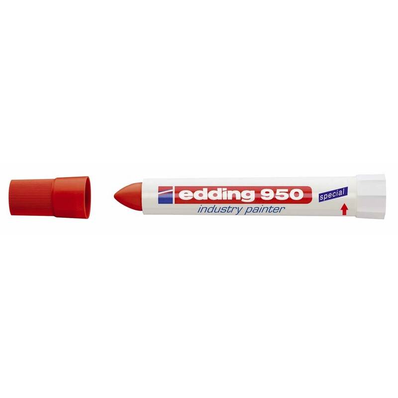 Marker Edding 950 permanent r&oslash;d 10mm Rund spids