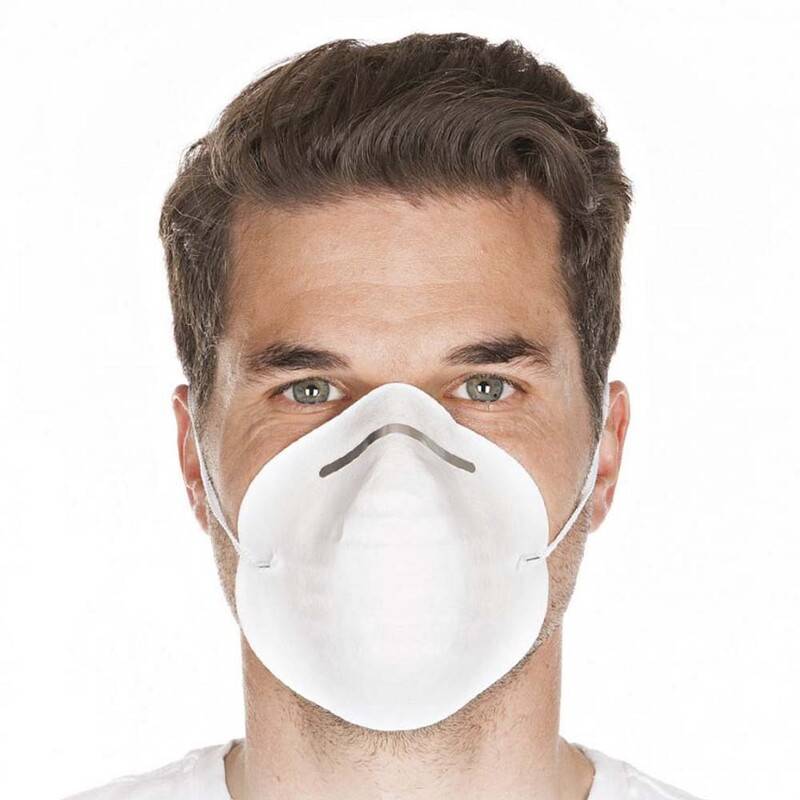 St&oslash;vmaske industri PP 50stk/pak Masker/respirator Industry mask hvid