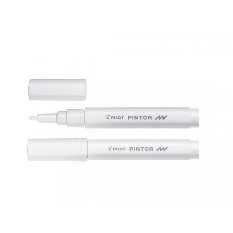 Marker Pilot Pintor hvid fine Rund spids permanent