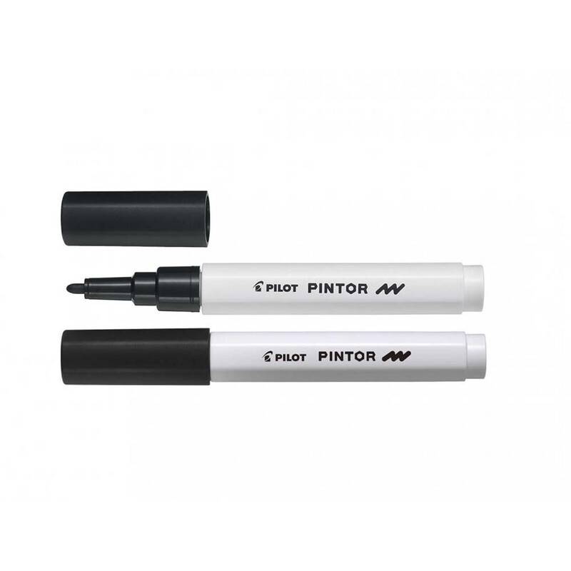 Marker Pilot Pintor sort fine Rund spids permanent