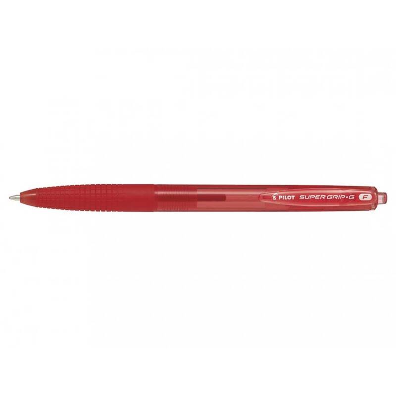 Kuglepen Pilot Super Grip G r&oslash;d fine 0.7 stregbr: 0,22mm