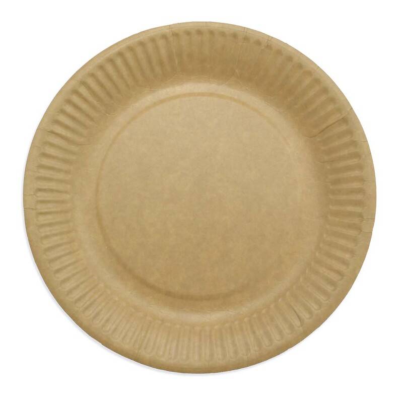 Tallerken frokost pap 18cm brun 50stk/pak