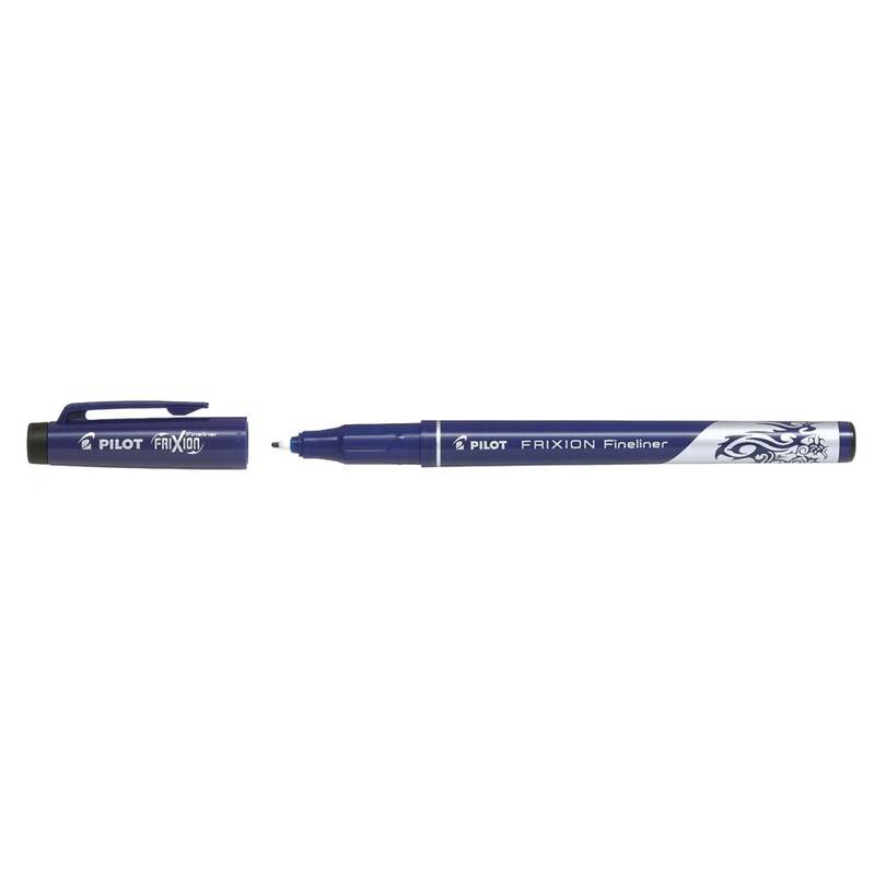 Fineliner Pilot FriXion sort 1,3mm spids stregbr. 0,45mm