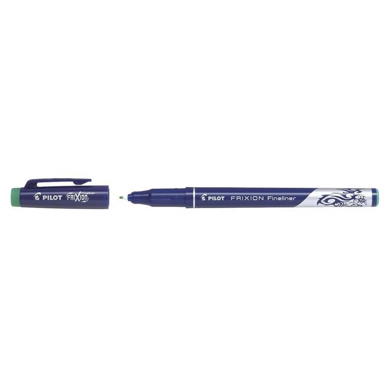 Fineliner Pilot FriXion gr&oslash;n 1,3mm spids stregbr. 0,45mm