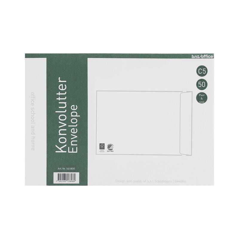 Kuverter C5P 80g Peel & Seal 162x229mm 50stk/pak