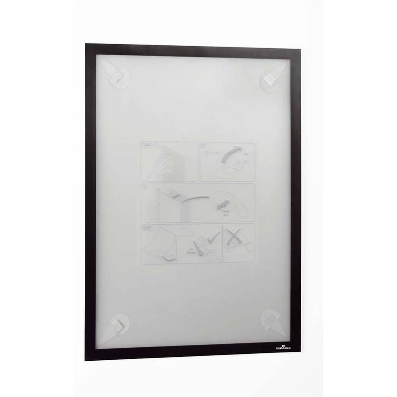 Skilt Duraframe Wallpaper A3 sort aftagelig inforamme 1stk
