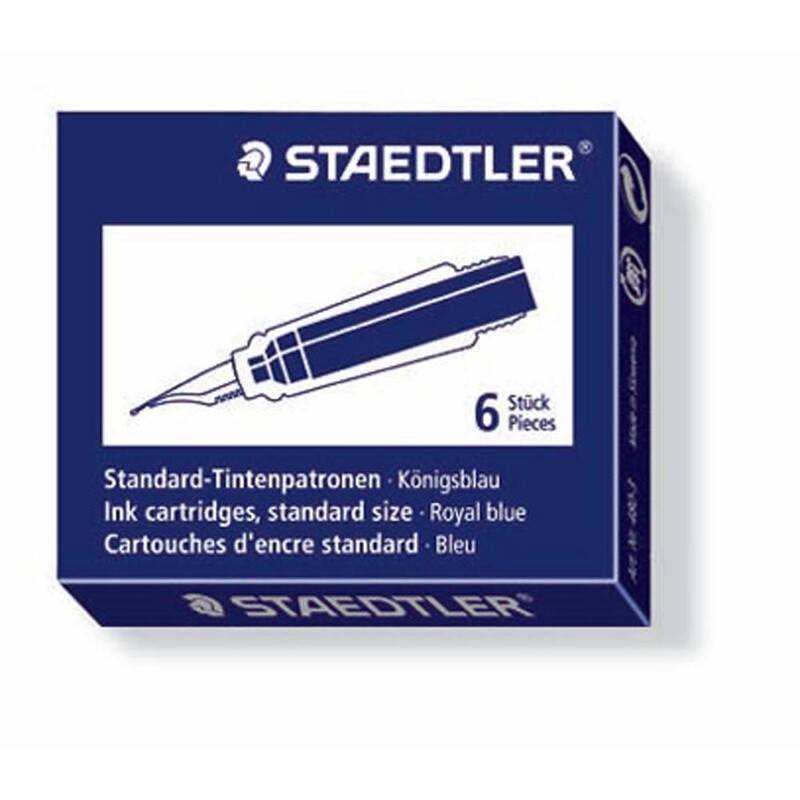 Refill til fyldepen Staedtler bl&aring; 6stk/pak