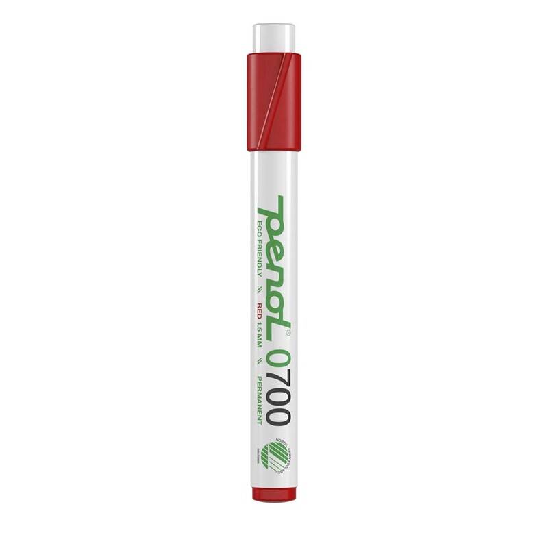 Marker Penol 0700 r&oslash;d 1,5mm rund spids permanent