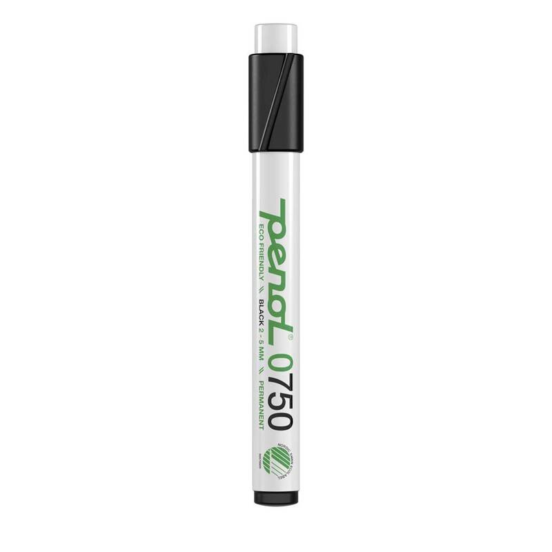 Marker Penol 0750 sort 2-5mm sk&aring; spids permanent