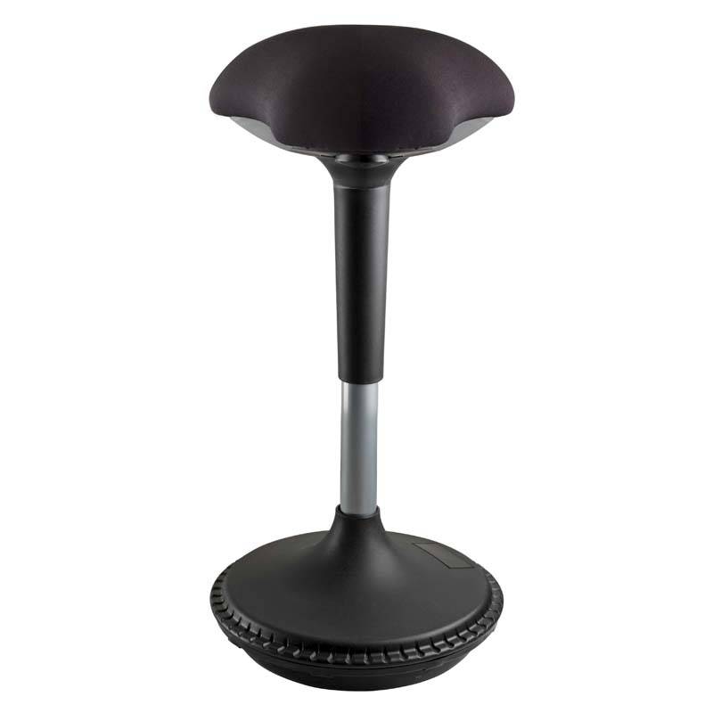 Taburet Unilux Moove sort/st&aring;l sort/metal