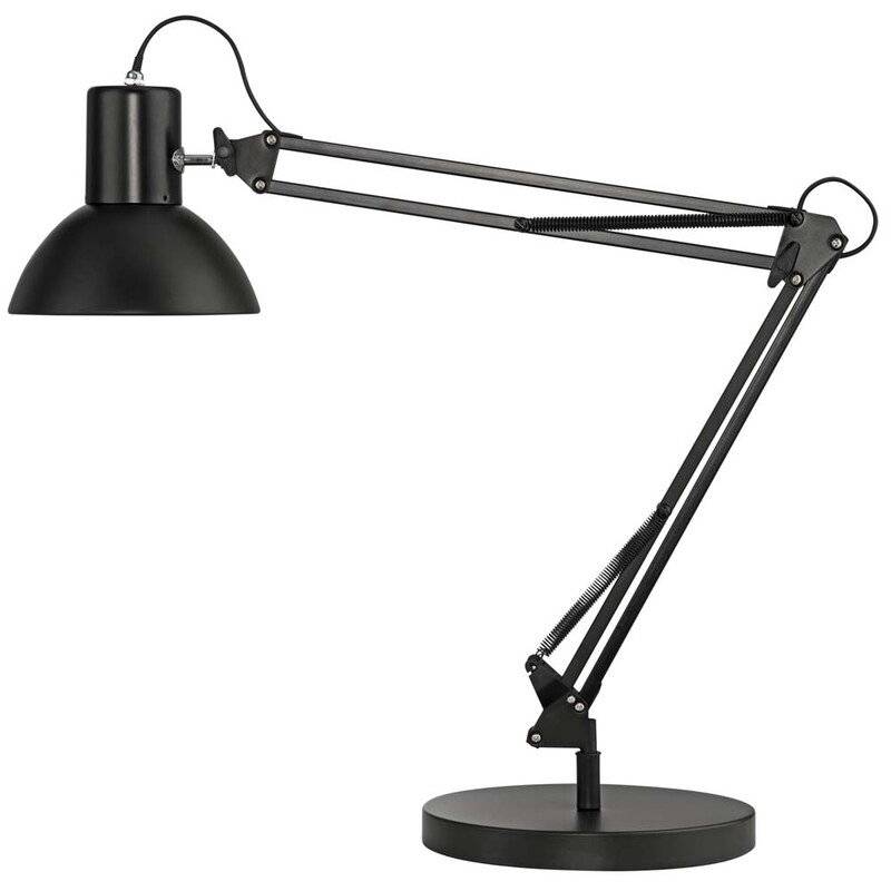 Bordlampe Unilux Success 80 LED sort med bordfod & bordklemme
