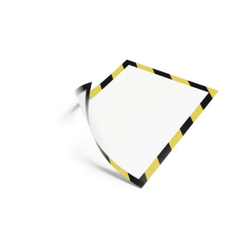 Skilt Duraframe Magnetic A4 gul/sort 5stk/pak