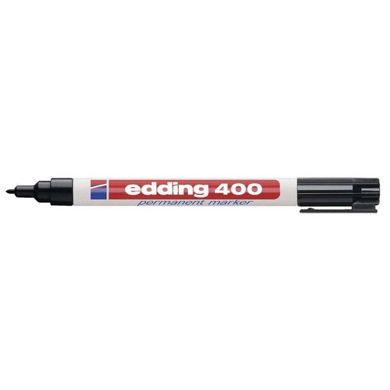 Marker Edding 400-01 permanent sort 1mm rund spids