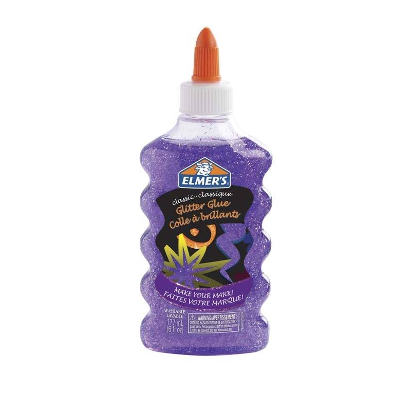Skolelim Elmer&acute;s glitter lilla 177ml Skole lim