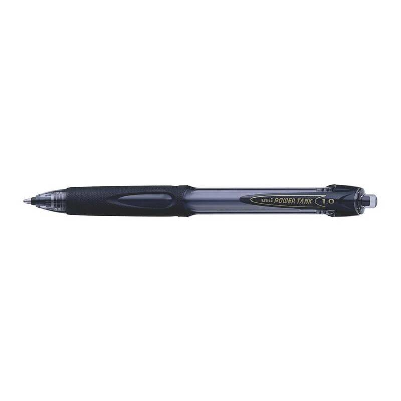 Kuglepen Uni PowerTank m/klik medium 0,4mm sort SN220