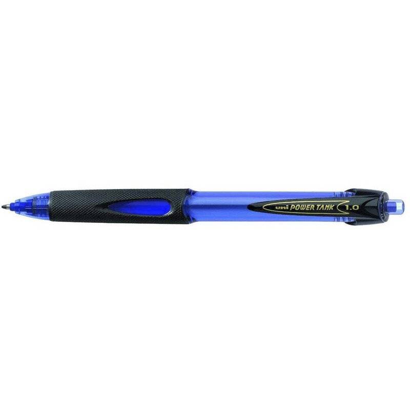 Kuglepen Uni PowerTank m/klik medium 0,4mm bl&aring; SN220