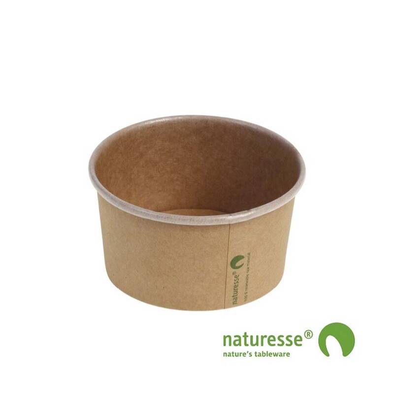Isb&aelig;ger PLA 8oz/240ml brun 50stk/pak Rund &Oslash; 96 h&oslash;jde 52 Kraft