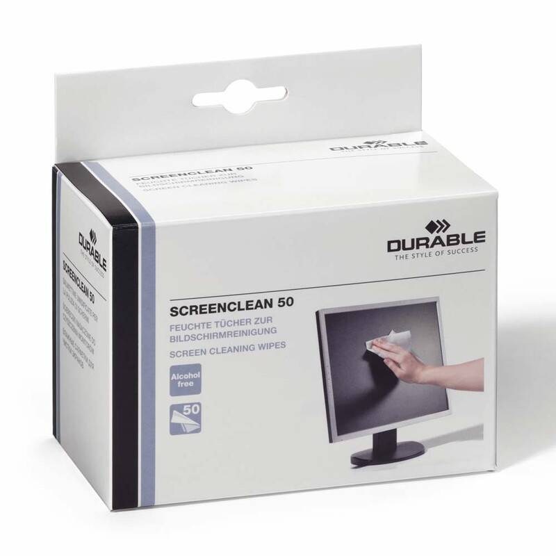 Renseservietter Screenclean 50stk/pak Durable hvid pakke a 50 stk
