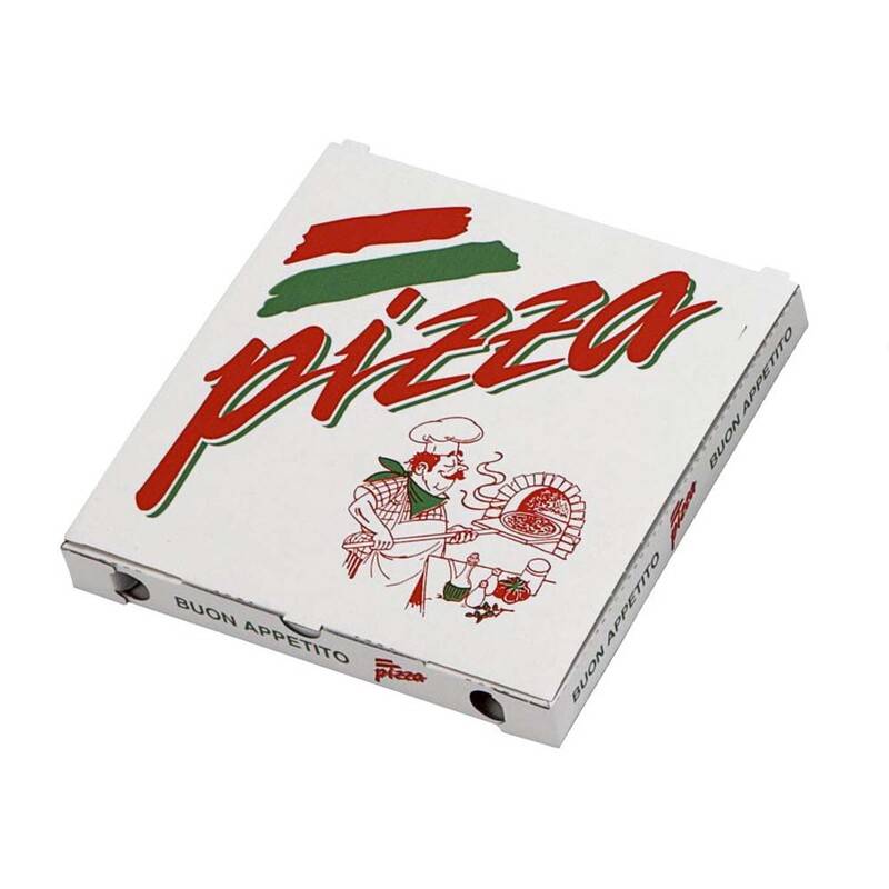 Pizza&aelig;ske hvid fluorfri 32x32x3cm 100stk/pak