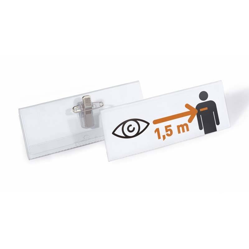 Navneskilts&aelig;t m/combi clip 40x105mm 14stk/pak